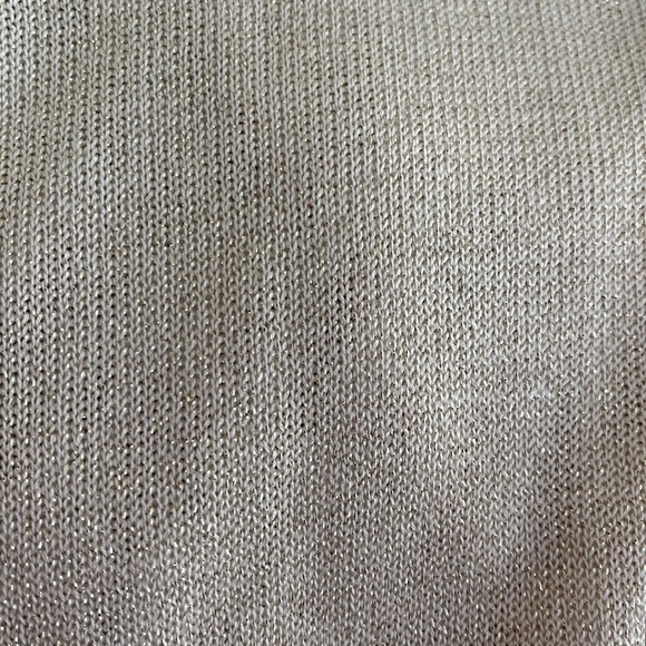 NWT  Notations Layer Sweater Size PM Plus Ivory Cream Metallic Rhinestones - Picture 8 of 8